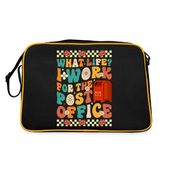 Quelle vie ? Je travaille pour le poste Lustiger P - Sac Retro - noir/or - Dos
