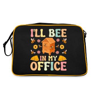 Je vais être dans mon bureau drôle d’apiculteur apiculteur - Sac Retro - noir/or - Dos