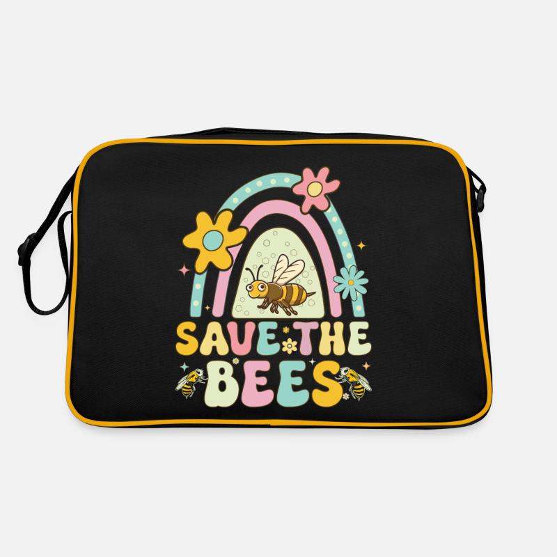 Save the Bees Beekeeper Beekeeping Retro Bag