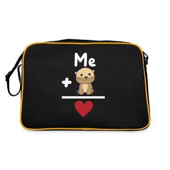 Funny Otter rake formula for animal lovers - Retro Bag - black/gold - Back