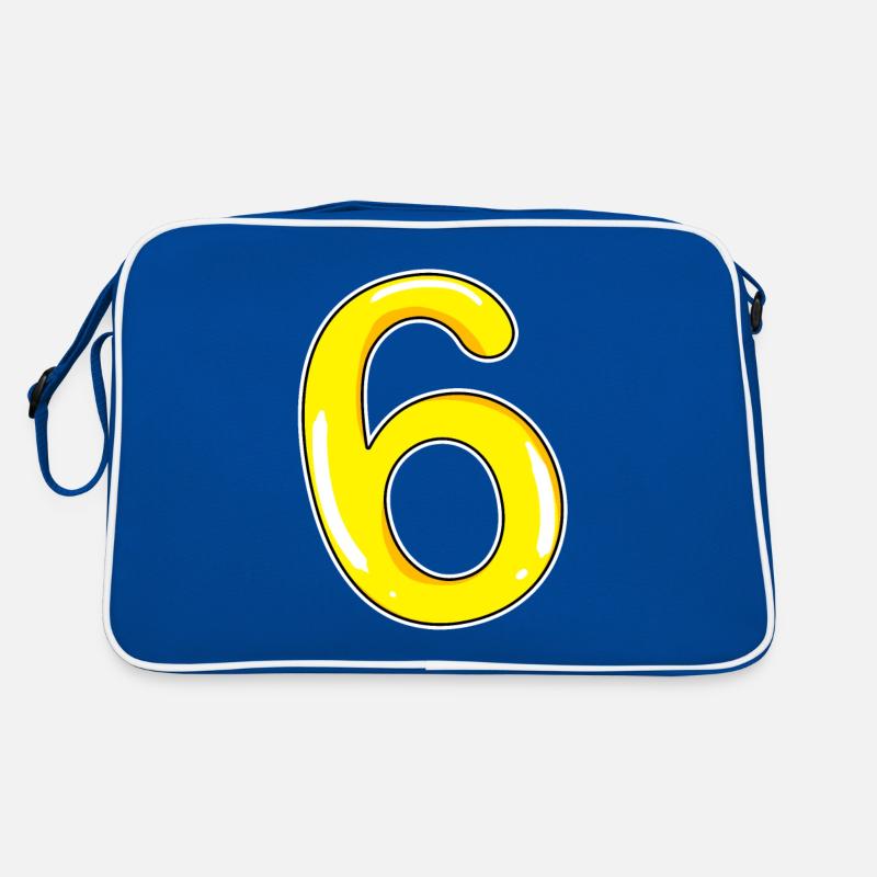 Numéro 6 Numéro jaune Sac Retro