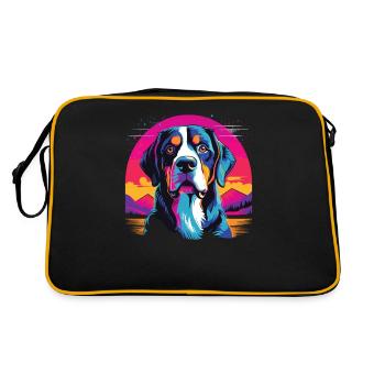 Aquarelle Colorée Grand Suisse - Sac Retro - noir/or - Dos