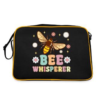 Bee Whisperer Beekeeper Beekeeping - Retro Bag - black/gold - Back