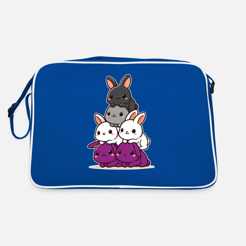 Lapins asexués drapeau fierté mois mignon lapin Sac Retro