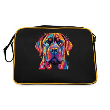 Aquarelles Coloré Boerboel - Sac Retro - noir/or - Dos