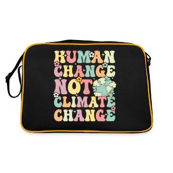 Le changement humain, pas le changement climatique, le changement global - Sac Retro - noir/or - Dos