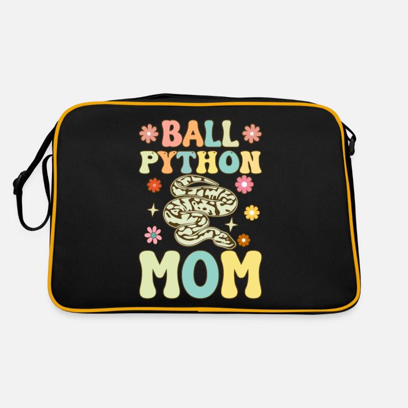 Ball Python Mom Groovy Snake Mom Retro Bag