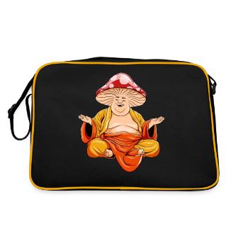 Champignons hippies champignons Tête de champignon psychédélique - Sac Retro - noir/or - Dos