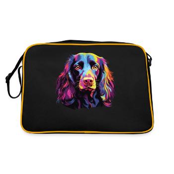 Aquarelle coloré Boykin Spaniel - Sac Retro - noir/or - Dos