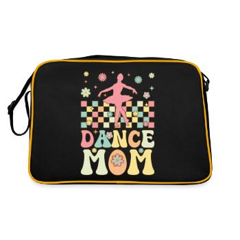 Dance Mom Groovy Ballerina Mom Ballett Tänzerin - Retro Tasche - Schwarz/Gold - Hinten