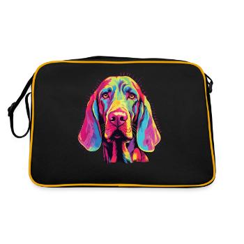 Aquarelle colorée Bracco Italiano - Sac Retro - noir/or - Dos