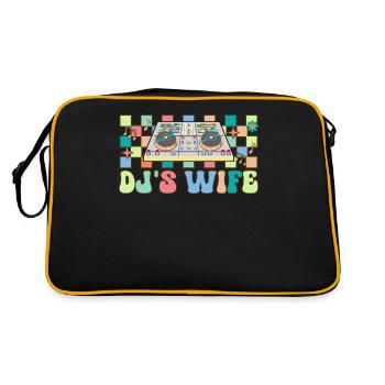 DJ’s Wife Groovy Disc Jockey Platine vinyle - Sac Retro - noir/or - Dos