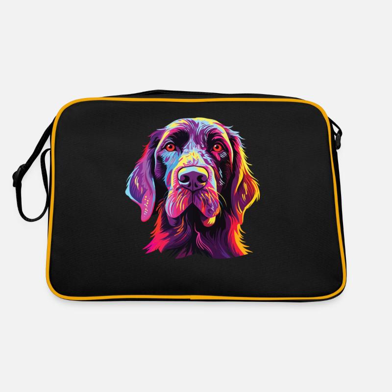 Wasserfarben Farbenfroher Deutsch Drahthaar Retro Tasche