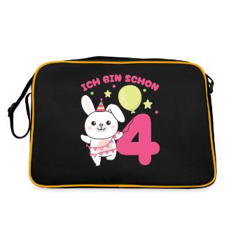 J’ai déjà 4 lapins d’anniversaire - Sac Retro - noir/or - Dos