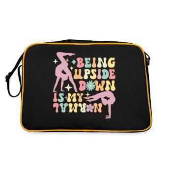 Upside Down Is My Normal Groovy Gymnast Gymnast - Retro Bag - black/gold - Back
