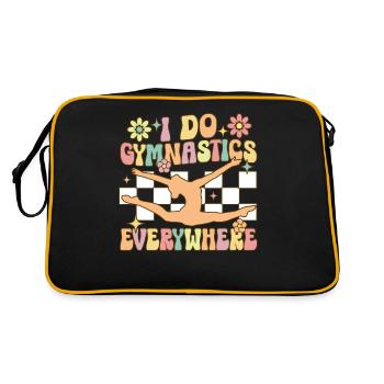 I do gymnastics everywhere Groovy Turner acrobat - Retro Bag - black/gold - Back