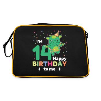 Dragon pour les 14 ans pour les enfants de quatorze ans - Sac Retro - noir/or - Dos