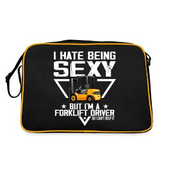 I Hate Being Sexy But I'm A Forklift Driver - Sac Retro - noir/or - Dos