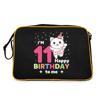 Chat pour les 11 ans pour les enfants de onze ans - Sac Retro - noir/or - Dos