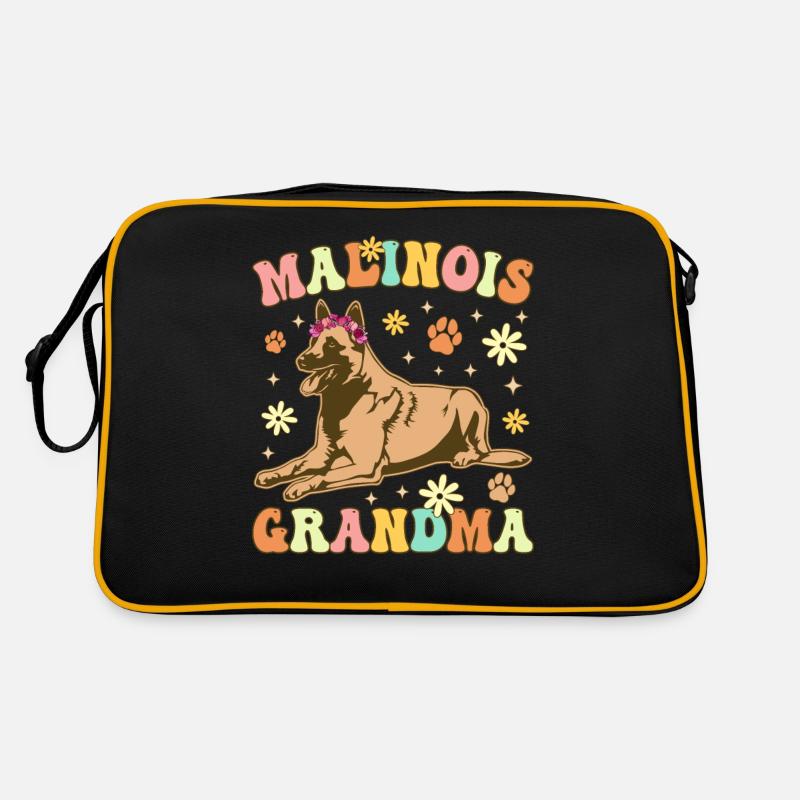 Malinois Oma Groovy Belgischer Malinois Retro Tasche