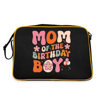 Mère De Fille D’anniversaire Groovy Mère Famille - Sac Retro - noir/or - Dos