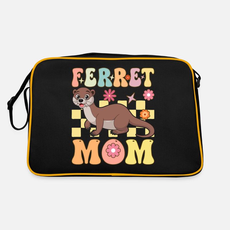 Frettchen-Mama Groovy Frettchen-Mutter Retro Tasche