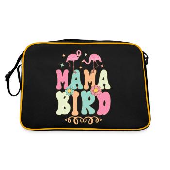 Mama Bird Groovy Flamingo Mama - Retro Bag - black/gold - Back