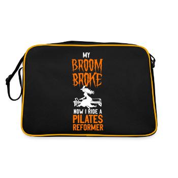 Pilates Instructor Teacher - Retro Tasche - Schwarz/Gold - Hinten