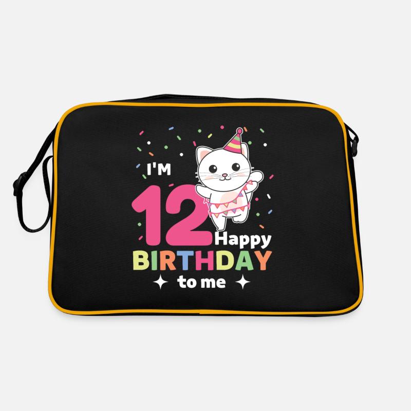 Chat pour 12 ans pour les enfants de douze ans Sac Retro