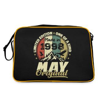 Cadeau Anniversaire Millésime Fabriqué en Mai 1998 - Sac Retro - noir/or - Dos