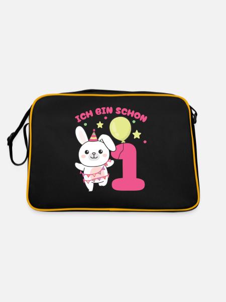 J’ai déjà 1 lapin d’anniversaire les enfants - Sac Retro - noir/or - Dos