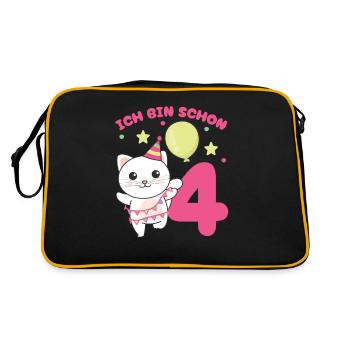 J’ai été 4 chats anniversaire enfants - Sac Retro - noir/or - Dos