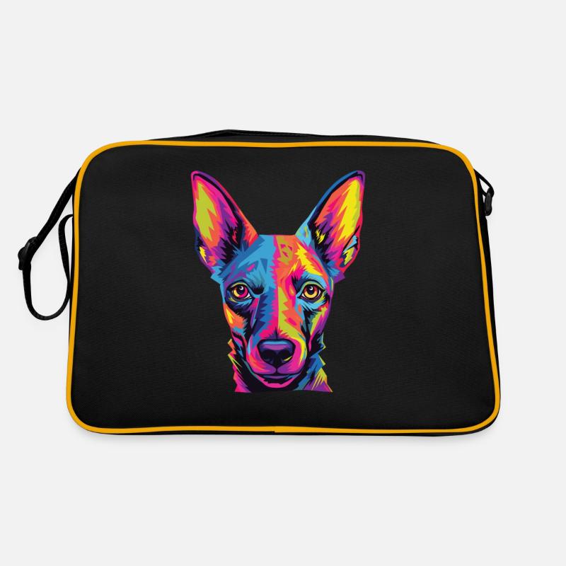 Aquarelle colorée Xoloitzcuintli Sac Retro