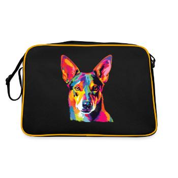 Aquarelles Colorées Basenji - Sac Retro - noir/or - Dos