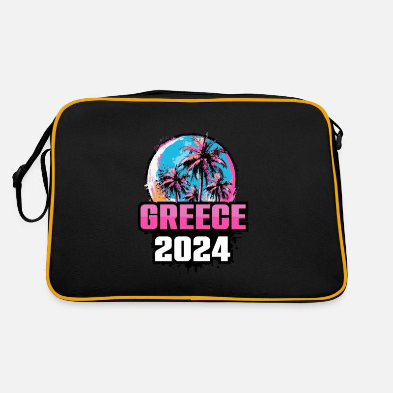 Greece 2024 Palm Trees Retro Bag