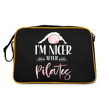 Pilates Instructor Teacher I'm - Retro Tasche - Schwarz/Gold - Hinten