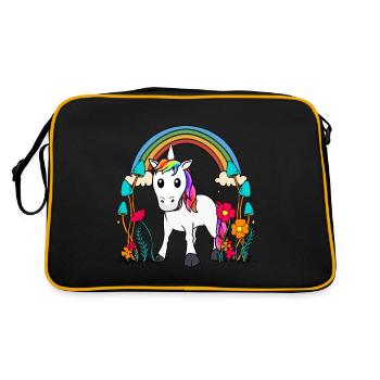 Licorne Licornes Créatures mythiques Animaux mythiques Enfant - Sac Retro - noir/or - Dos