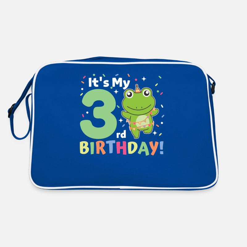 Frog for 3rd birthday children three years old Retro Bag