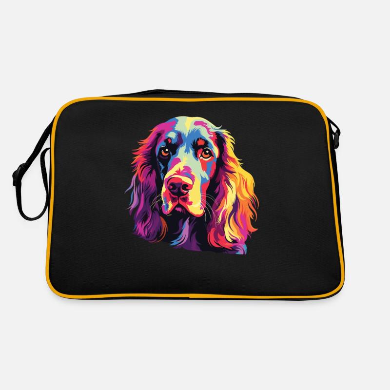 Aquarelle colorée Welsh Springer Spaniel Sac Retro