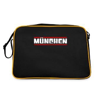 München - Retro Tasche - Schwarz/Gold - Hinten