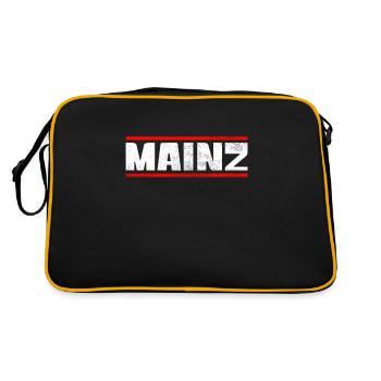 Mainz - Retro Tasche - Schwarz/Gold - Hinten