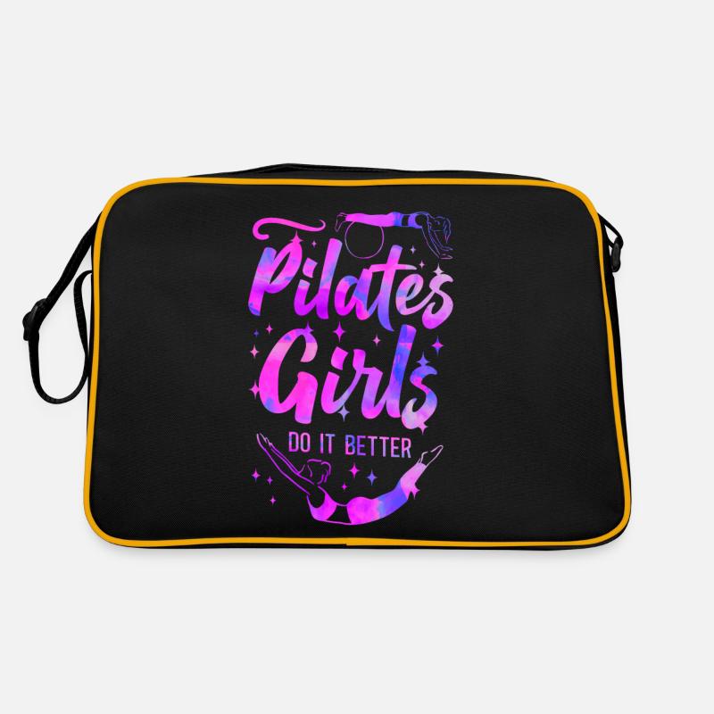 Pilates Instructor Teacher Pilates - Retro Tasche - Schwarz/Gold