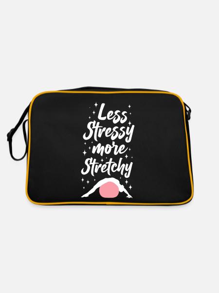 Pilates Instructeur Professeur Jeu de mots - Sac Retro - noir/or - Dos