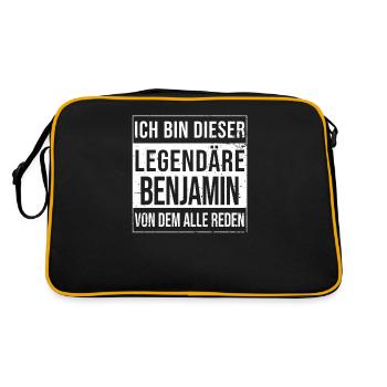 Je suis cette légende pour Benjamin - Sac Retro - noir/or - Dos
