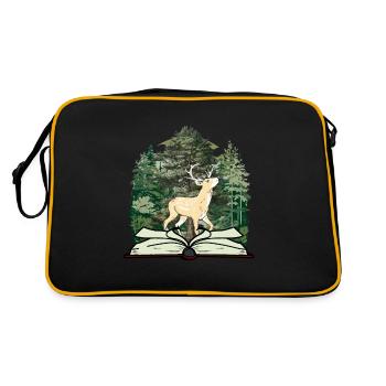 Deer Fairy Tale Fairy Tale Character Forest Book Roebuck - Retro Bag - black/gold - Back