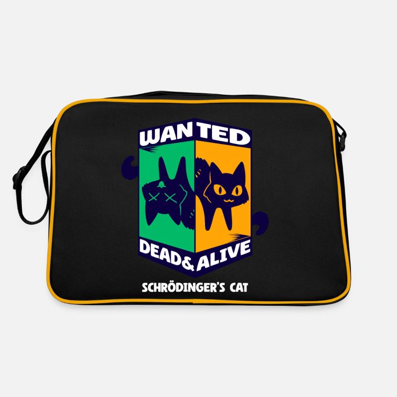 Physik Quanten Nerd Dead + Alive Schrödingers Retro Tasche