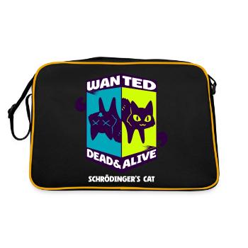 Physique Quantum Nerd Dead Alive Le chat de Schrödinger - Sac Retro - noir/or - Dos