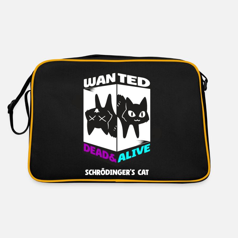 Physik Quanten Nerd Dead Alive Schrödingers Katze Retro Tasche