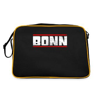 Bonn - Retro Tasche - Schwarz/Gold - Hinten