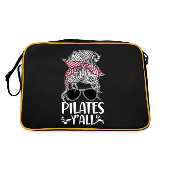 Pilates Instructor Teacher - Retro Tasche - Schwarz/Gold - Hinten